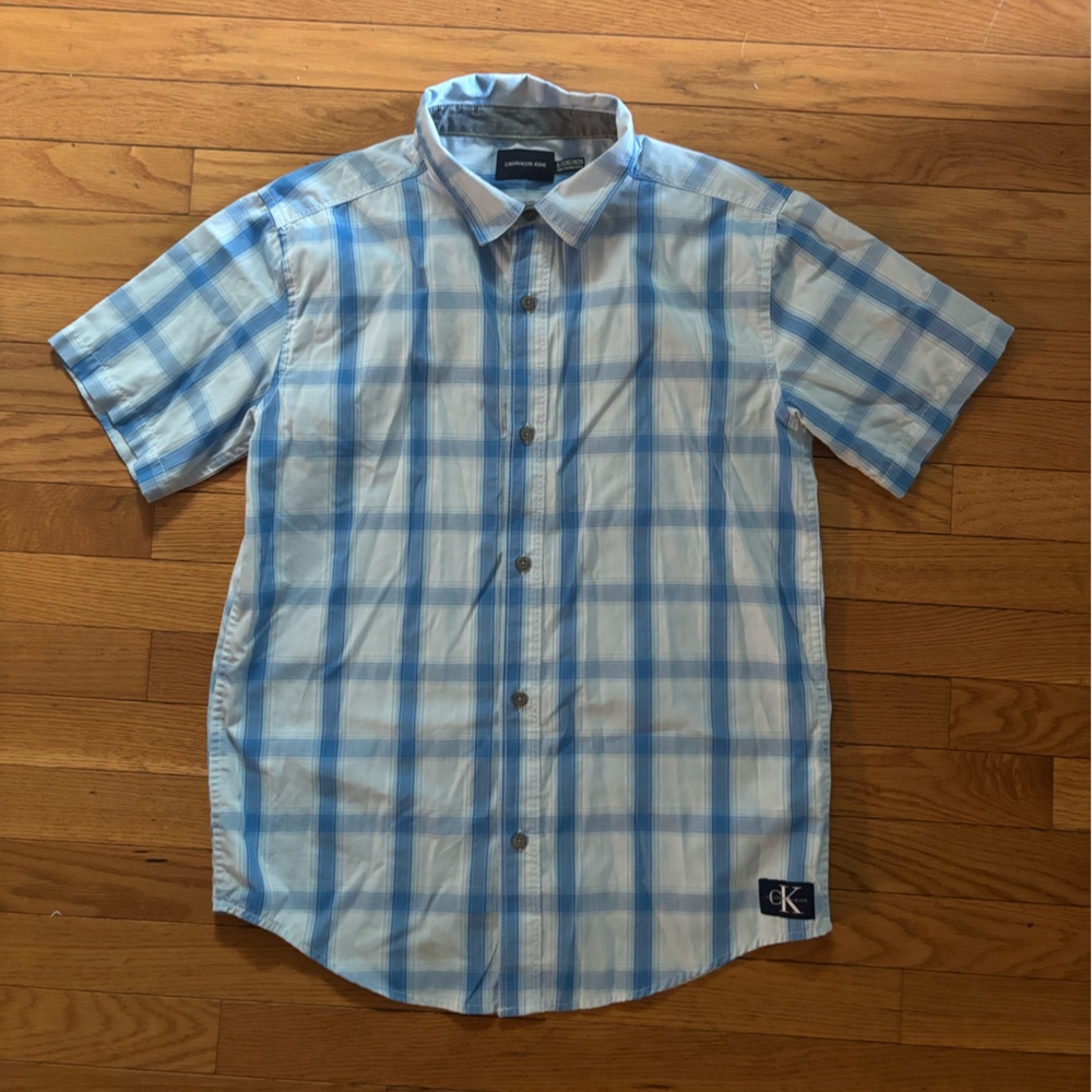 Calvin Klein Jeans Light Blue Checkered Shirt